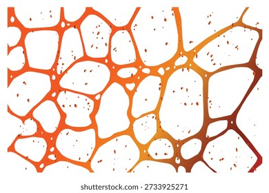 White abstract texture with red fire-like cracks.Lava background