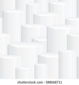 White abstract texture seamless texture of geometric shapes