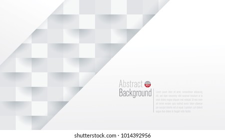White abstract texture. Vector background 3d paper art style can be used in cover design, book design, poster, cd cover, flyer, website backgrounds or advertising.