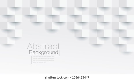 White abstract texture. Vector background 3d paper art style can be used in cover design, book design, poster, flyer, cd cover, website backgrounds or advertising.