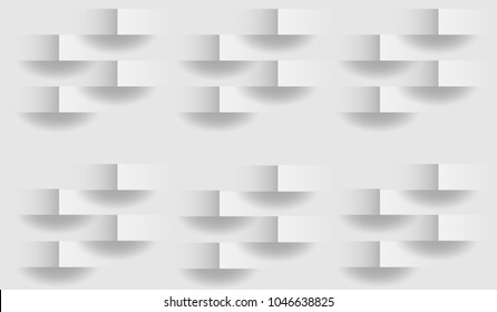 White abstract texture. Vector background 3d paper art style can be used in cover design, book design, poster, cd cover, flyer, website backgrounds or advertising.