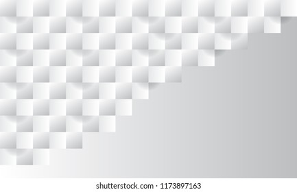 White abstract texture. Vector background 3d paper art style can be used in cover design, book design, poster, cd cover, flyer, website backgrounds or advertising.

