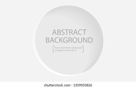 White abstract texture. Vector background 3d paper Circle