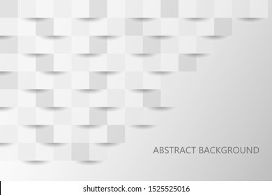 White abstract texture. Vector background 3d paper art style can be used in cover design, book design, poster, cd cover, flyer, website backgrounds or advertising.