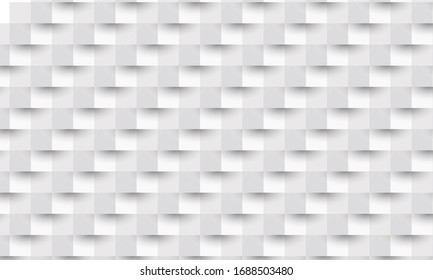 White abstract texture. Vector background 3d paper art style can be used in cover design.