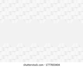 White abstract texture. Vector background 3d paper art style can be used in cover design, book design, poster, cd cover, flyer, website backgrounds or advertising.
