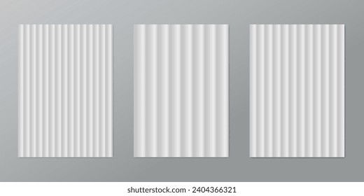 White abstract texture vector background. Paper, fabric or cardboard texture with stripes. Vector abstract white geometric pattern EPS10