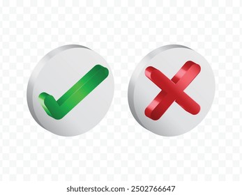 white abstract tick cross right wrong mark symbol or sign clipart png transparent background
