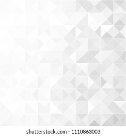 White abstract triangle geometric background for you amazing design. Grey background. Empty place for your presentation or headline. White texture.