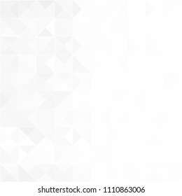 White abstract triangle geometric background for you amazing design. Grey background. Empty place for your presentation or headline. White texture.