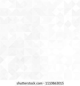 White abstract triangle geometric background for you amazing design. Grey background. Empty place for your presentation or headline. White texture.