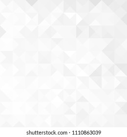 White abstract triangle geometric background for you amazing design. Grey background. Empty place for your presentation or headline. White texture.