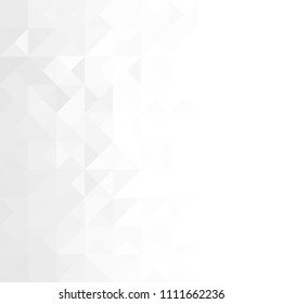 White abstract triangle geometric background for you amazing design. Grey background. Empty place for your presentation or headline. White texture.