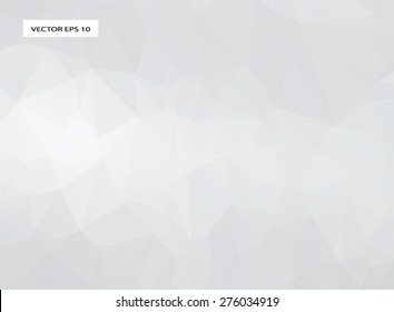 White abstract triangle low poly , polygonal geometric background or business template 