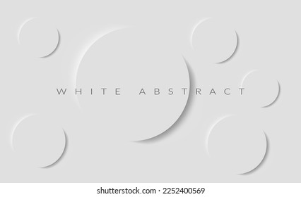 white abstract vector background with circles