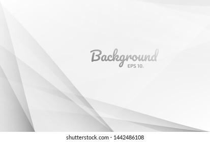 White abstract vector background Curved geometry

