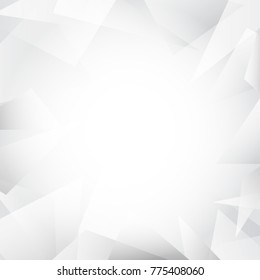white abstract vector background, lowpoly style