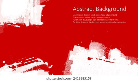 White abstract vector design. Ink paint on brochure, Design elements isolated on red.
