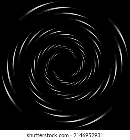 White Abstract Vortex Frame. Vector Illustration. Design Element For Logo, Sign, Symbol, Blackout Tattoo, Web Pages, Prints, Posters, Monochrome Pattern And Abstract Background