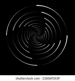 White Abstract Vortex Frame. Vector Illustration. Design Element For Logo, Sign, Symbol, Blackout Tattoo, Web Pages, Prints, Posters, Monochrome Pattern And Abstract Background