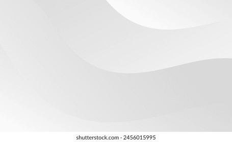 White abstract wave background. Fluid shapes composition. Creative illustration for poster, web, landing, page, cover, EPS 10 Stockvektorkép