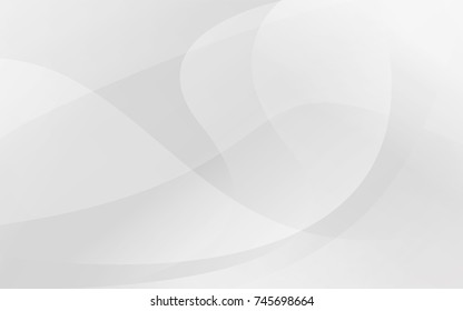 white abstract wave background with futuristic concept vector