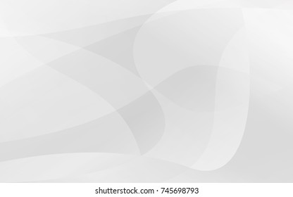 white abstract wave background with futuristic concept vector