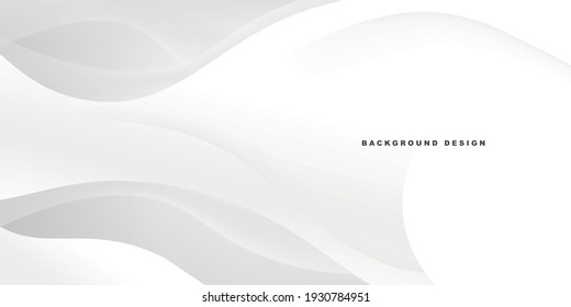 White Abstract wave background poster template with dynamic. space design.