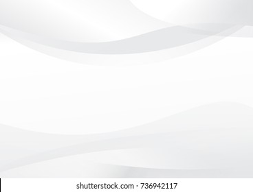 White Abstract Wave Background Vector