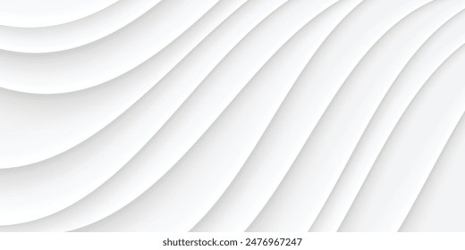 White abstract wave background.Vector illustration
