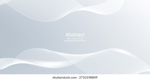 Líneas de onda Abstractas blancas sobre fondo degradado. Traje para el Anuncio, el Web, el folleto, el panfleto y la presentación
