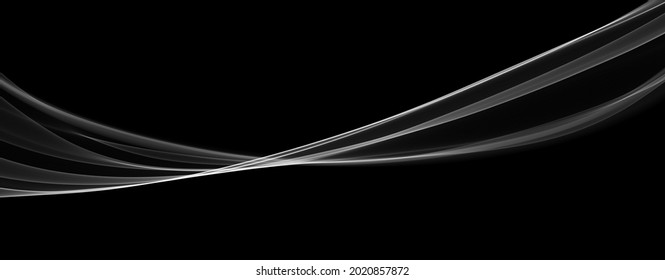 White abstract wave. Magic line design. Flow curve motion element. Neon gradient wavy illiustration.
