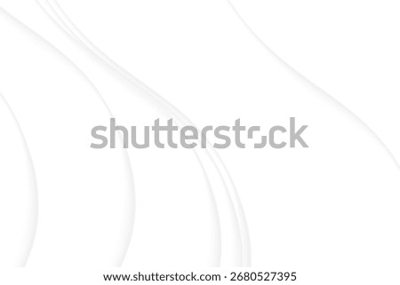 White abstract wavy lines modern background elegant soft curves design