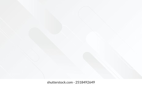 Plano de fundo de banner largo abstrato branco com formas geométricas azuis. Mínimo geométrico. Conceito futurista moderno. Terno para capa, cabeçalho, negócio, apresentação