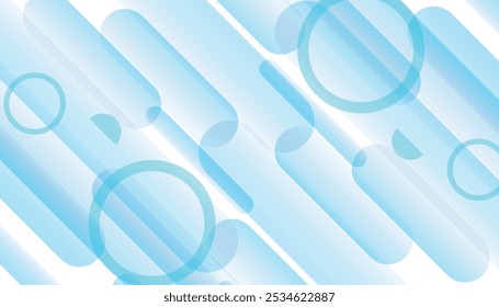 Fondo de Anuncio ancho abstracto blanco con Formas geométricas azules. Geométrica mínima. Concepto futurista moderno. Traje para la cubierta, cabecera, negocio, presentación, corporativo, Sitio web, volante
