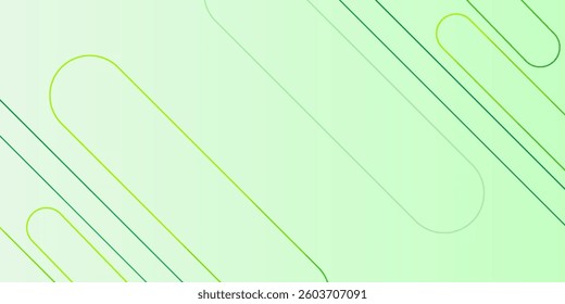 White abstract wide banner background with green geometric shapes. Minimal geometric. Modern futuristic concept. Suit for cover, header, business, presentation