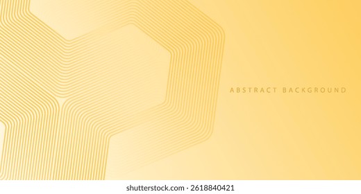 White abstract wide banner background with yellow geometric shapes. Minimal geometric. Modern futuristic concept. Suit for cover, header, business, presentation.