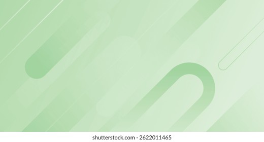 Fondo de Anuncio ancho abstracto blanco con Formas geométricas verdes. Geométrica mínima. Concepto futurista moderno. Traje para la cubierta, cabecera, negocio, presentación