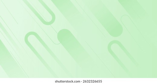 Fondo de Anuncio ancho abstracto blanco con Formas geométricas verdes. Vector geométrico mínimo 10
