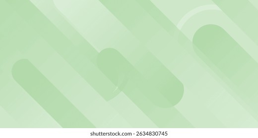 White abstract wide banner background with green geometric shapes. Minimal geometric. Modern futuristic concept. Suit for cover, header, business modern 
