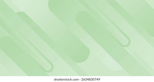 White abstract wide banner background with green geometric shapes. Minimal geometric. Modern futuristic concept. Suit for cover, header, business modern 