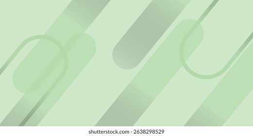 White abstract wide banner background with green geometric shapes. Minimal geometric. Modern futuristic concept. Suit for cover, header, business modern