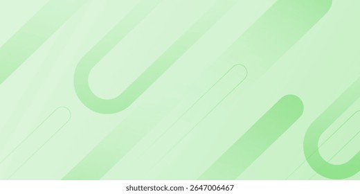 Plano de fundo de banner largo em branco abstrato com formas geométricas verdes. Mínimo geométrico. Conceito futurista moderno. Terno para capa, cabeçalho, negócio, apresentação