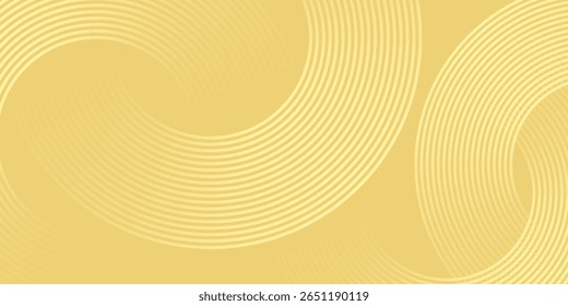 White abstract wide banner background with yellow round Circle shape. Minimal geometric. Modern futuristic concept. eps 10 in vector modern, bussines, banner