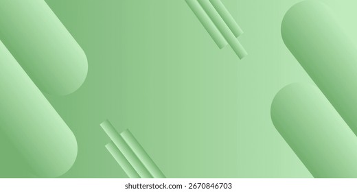 Fondo de Anuncio ancho abstracto blanco con Formas geométricas verdes. Geométrica mínima. Concepto futurista moderno. Traje para la cubierta, cabecera, negocio, presentación