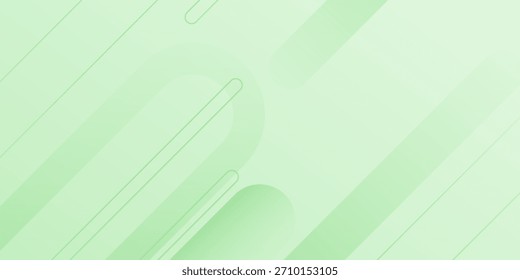 White abstract wide banner background with green geometric shapes. Minimal geometric. Modern futuristic concept. Suit for cover, header, business, presentation.eps10