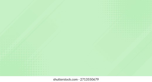 Fondo de Anuncio ancho abstracto blanco con Formas geométricas verdes. Geométrica mínima.