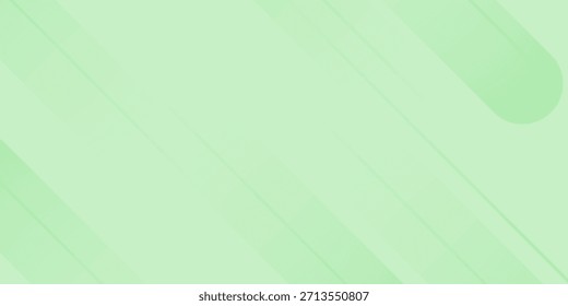 Fondo de Anuncio ancho abstracto blanco con Formas geométricas verdes. Geométrica mínima.