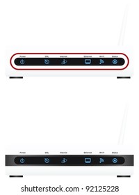 White ADSL modem