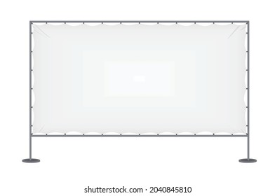 White advertising stand up banner. vector